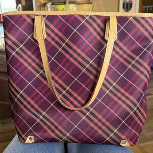Burberry Blue Label Nova Check Tote Bag.